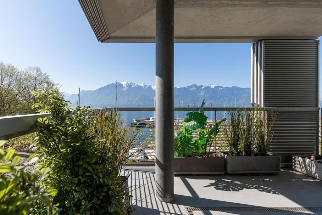 Lakeside-Apartment-1 Grand Appartement Familial Avec Terrasses Et Vue Panoramique Vevey Luaran gambar