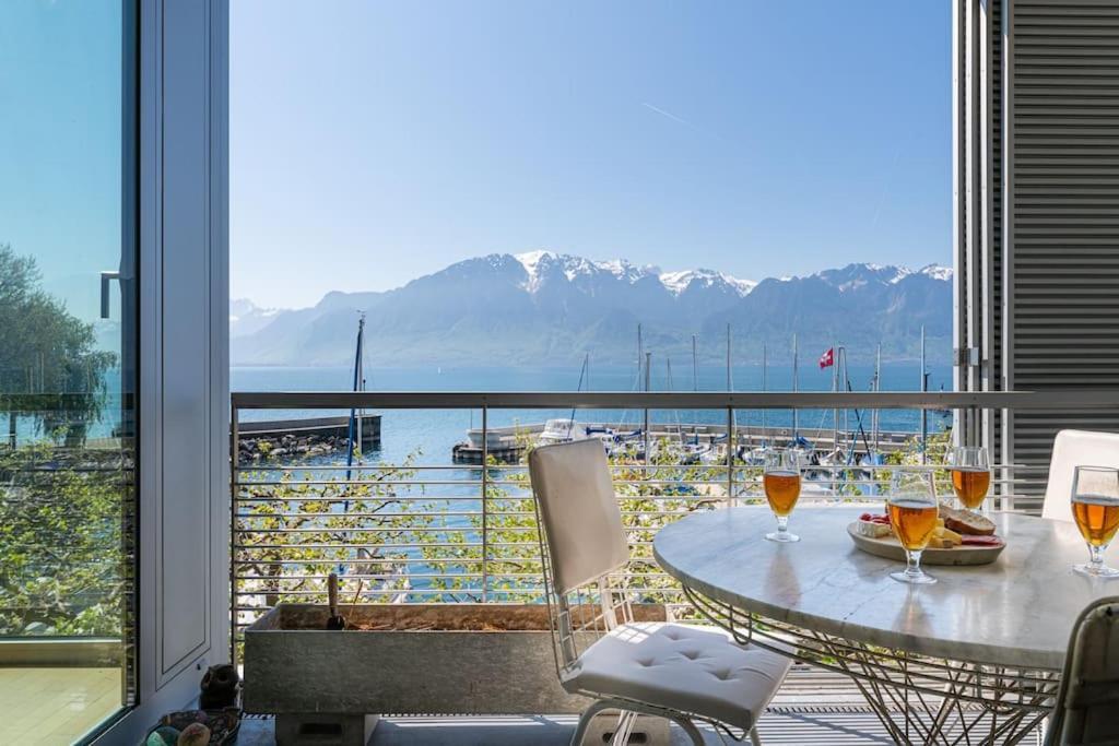Lakeside-Apartment-1 Grand Appartement Familial Avec Terrasses Et Vue Panoramique Vevey Luaran gambar