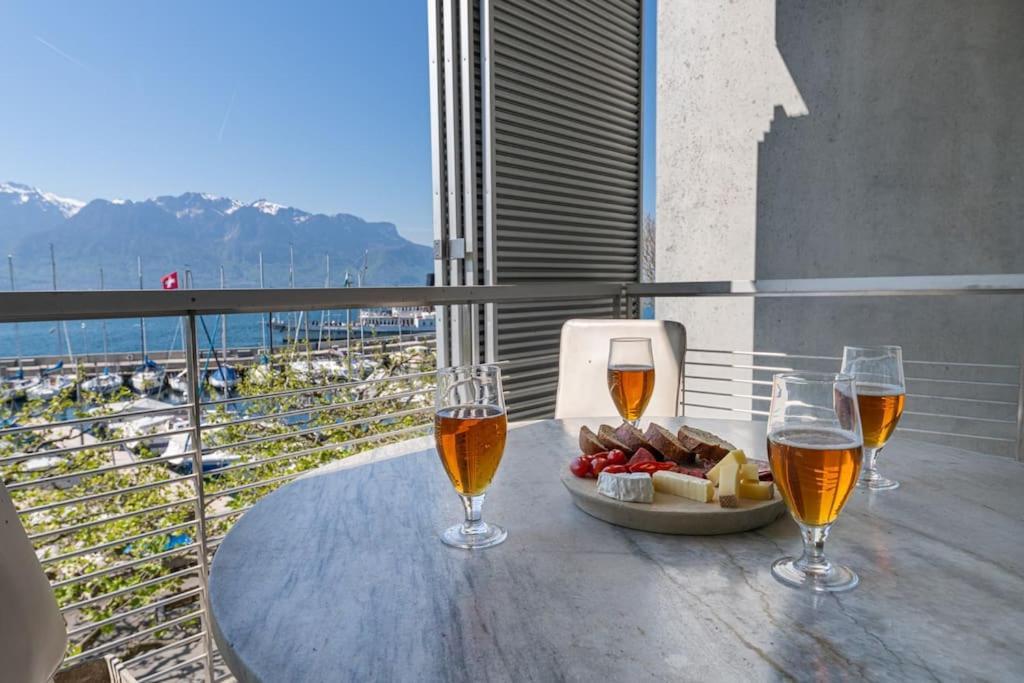 Lakeside-Apartment-1 Grand Appartement Familial Avec Terrasses Et Vue Panoramique Vevey Luaran gambar