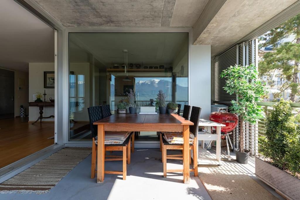 Lakeside-Apartment-1 Grand Appartement Familial Avec Terrasses Et Vue Panoramique Vevey Luaran gambar